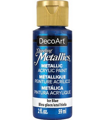 DecoArt Ice Blue Dazzling Metallic Craft Paints. 2oz